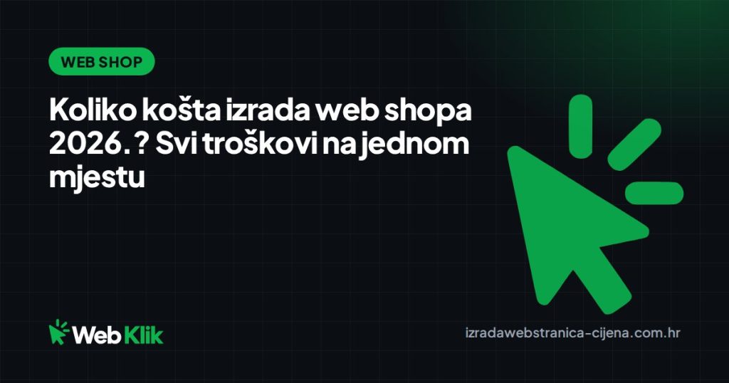 Koliko košta izrada web shopa 2026.? Svi troškovi na jednom mjestu